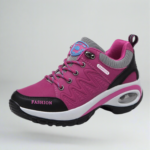 Ladies' shoes with enhanced shock absorption and air cushioning for optimal comfort
