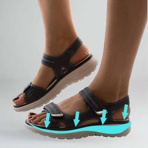 Autumn women's sandals with adjustable straps woman