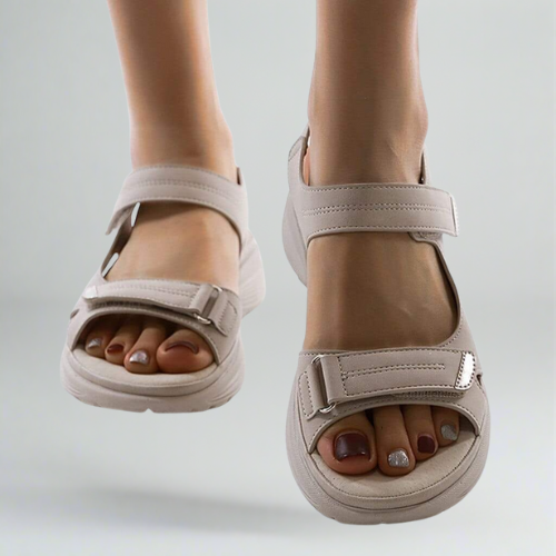 Autumn women's sandals with adjustable straps woman