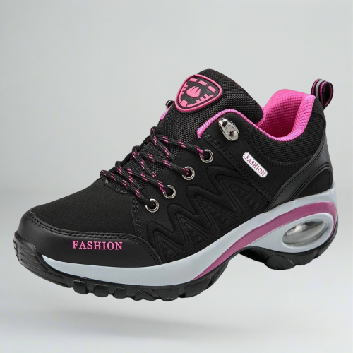 Ladies' shoes with enhanced shock absorption and air cushioning for optimal comfort