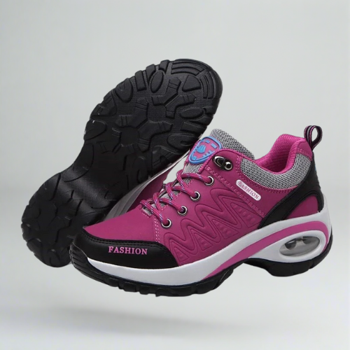 Ladies' shoes with enhanced shock absorption and air cushioning for optimal comfort