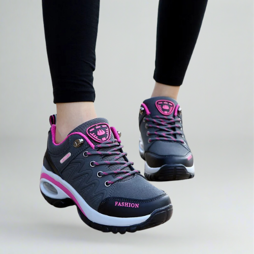 Ladies' shoes with enhanced shock absorption and air cushioning for optimal comfort