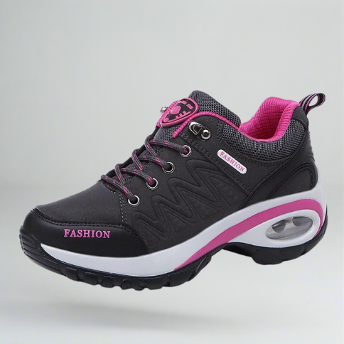 Ladies' shoes with enhanced shock absorption and air cushioning for optimal comfort