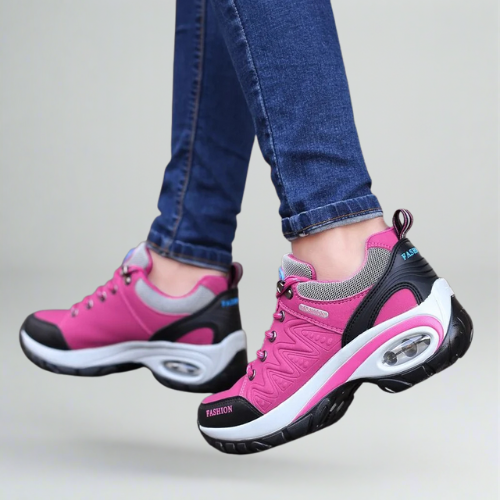 Ladies' shoes with enhanced shock absorption and air cushioning for optimal comfort